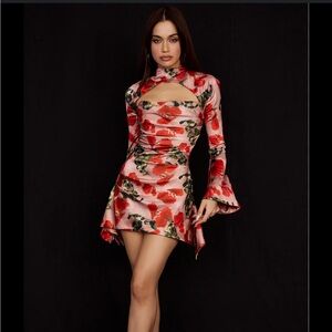 House of CB Toira Rose Print Minidress! Size X-Large (L+ on house of CB website)